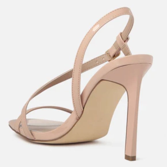 Enzo Angiolini Heels Strappy Ankle Strap Sandals Sandira Nude Leather SZ 9 - Picture 3 of 14